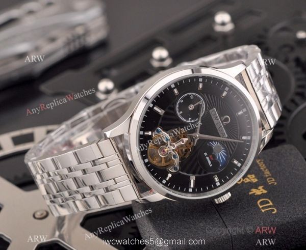 Best Replica Omega Tourbillon Moonphase Movement Stainless Steel Watch