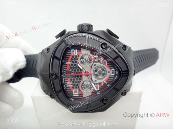 AAA Quality Replica Lamborghini Spyder 124BBR Watch Solid Black