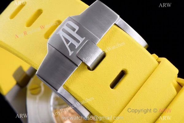 JF Factory V8 1:1 Best Audemars Piguet Divers Watch Yellow Dial 3120 Movement