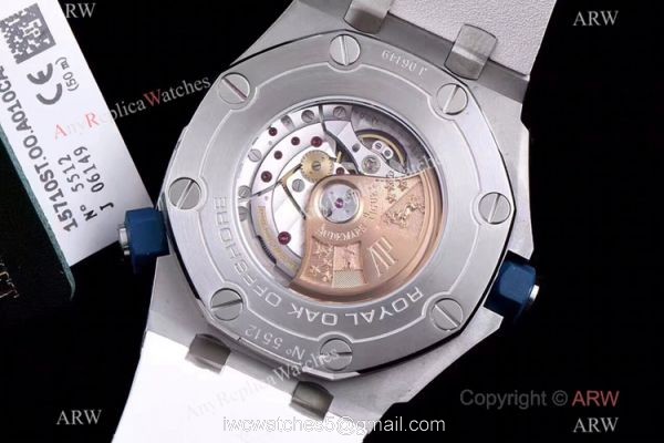 JF Factory V8 1:1 Best Audemars Piguet Divers Men Watch White Dial