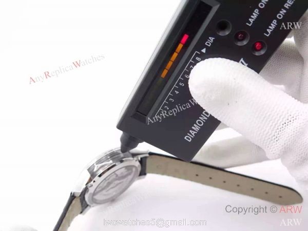 Swiss Omega De Ville Fake SS Black Leather Watch 8500 Movement