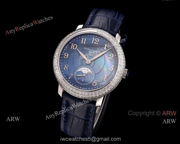 2020 New Patek Philippe Complications 4968r Replica Watch Blue Mother of Pearl Dial