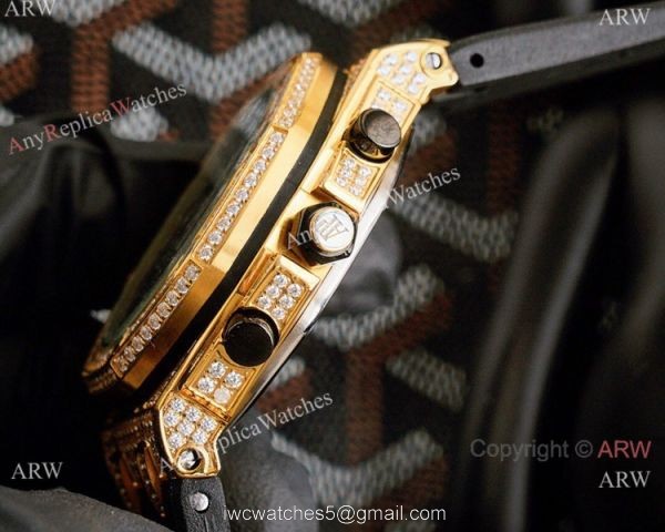 High Quality Copy Audemars Piguet Royal Oak Offshore Full Diamond Watch 44mm