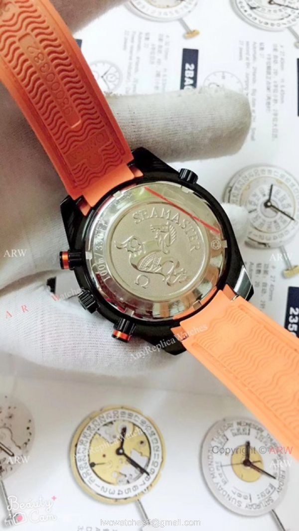 Best Copy Omega Planet Ocean 600m Chronograph Watch Red Black Bezel