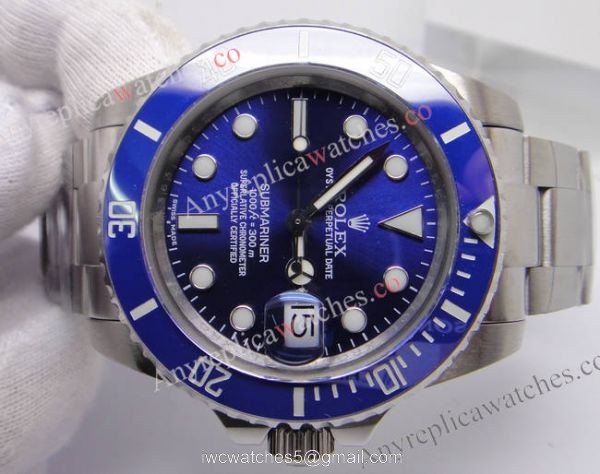 ROLEX SUBMARINER BLUE DIAL / BLUE CERAMIC WATCH SWISS ETA 2836