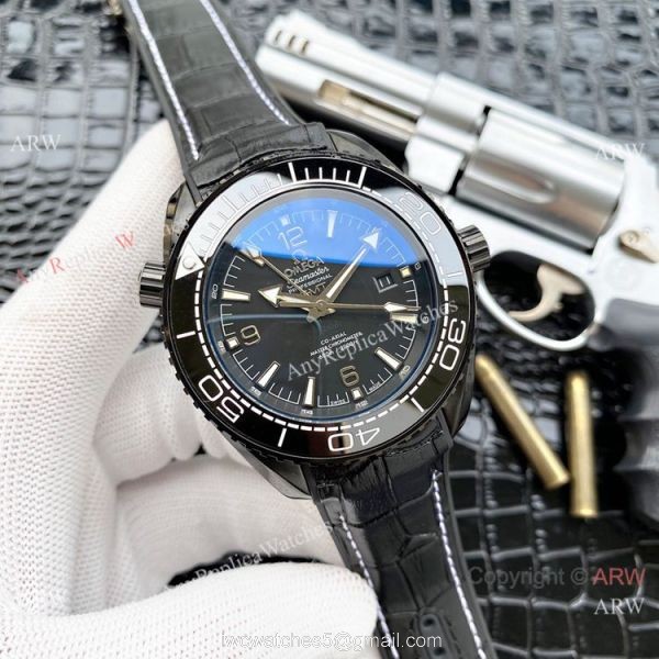 Faux Omega Seamaster Planet Ocean GMT Watches Blue Case