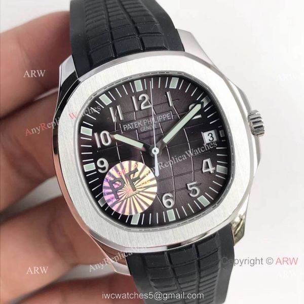Copy Swiss Cal 324 Patek Philippe Aquanaut Grey Dial Watch