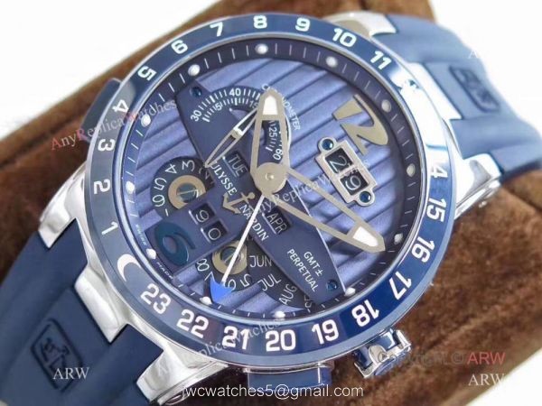 Replica Ulysse Nardin El Toro Black Toro Blue Dial Watch Swiss Grade