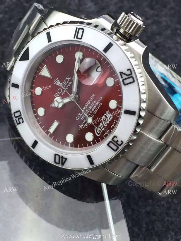 Swiss Replica Rolex Submariner Red Dial watch Coca Cola Limited Edition