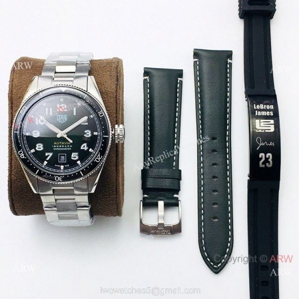 Grade 1A Swiss TAG Heuer Autavia 2836 Watch Stainless Steel Green Face