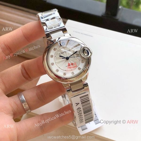 Swiss Quality Womens Fake Cartier Watch Ballon Bleu de 33mm