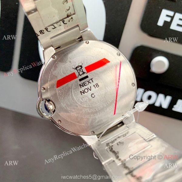 Cartier Ballon Bleu de Stainless Steel 42mm Watch New Blue Face