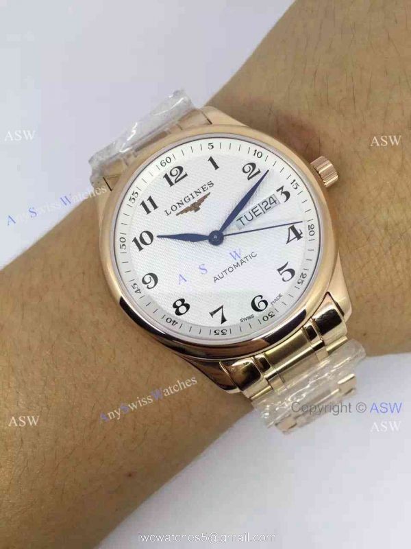 Copy Swiss Longines Master Collection Watch Chronograph Yellow Gold