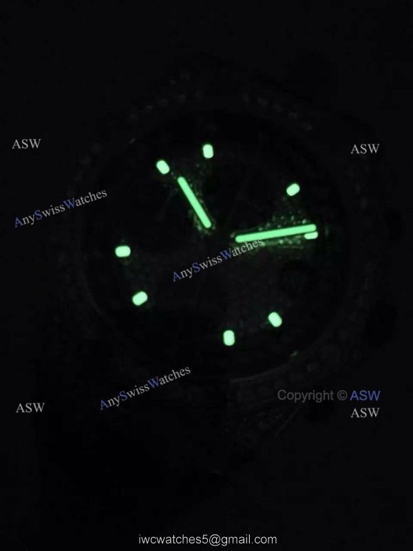 Replica Audemars Piguet Watch Rose Gold Case diamond dial diamond bezel Black Leather