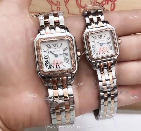 Fake Panthere De Cartier SS Diamond Watch Ladies 22mm