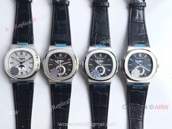 Swiss Patek Philippe Nautilus Day Date Blue Dial Watch Replica