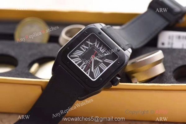 Cartier Santos 100th Anniversary Black Watch Swiss Grade Replica