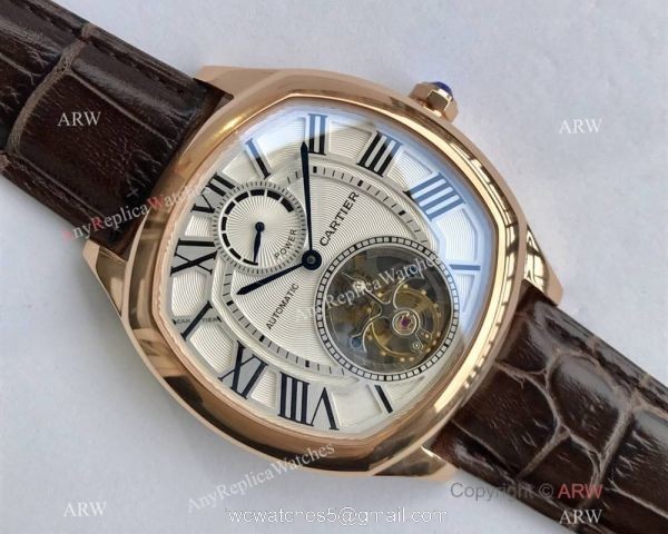 Swiss Grade One Cartier Drive De Rose Gold Watch Power Reserve