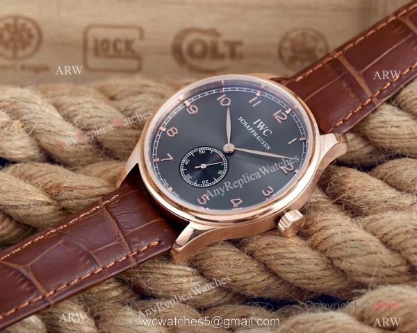 IWC Portuguese 8 Days Rose gold Ardoise Dial Replica IWC Watch