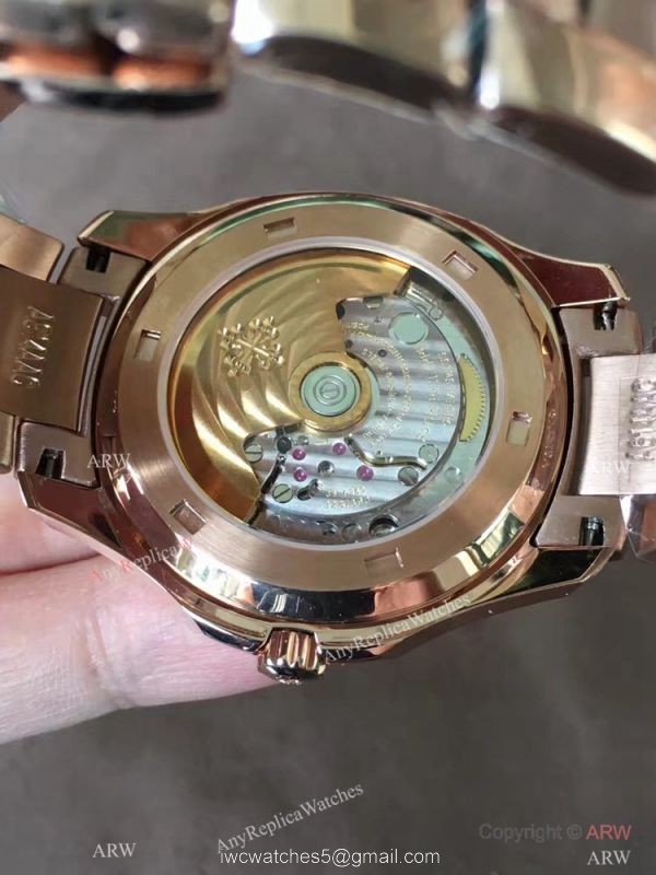 Swiss Patek Philippe Aquanaut 324SC Rose Gold Blue Dial Knockoff Watch