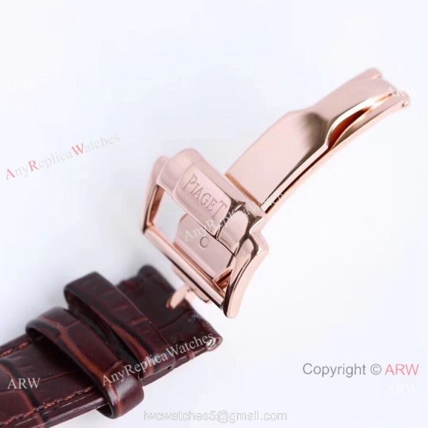 Swiss Copy Piaget Emperador Coussin Dual Time Zone Watch Rose Gold Diamond