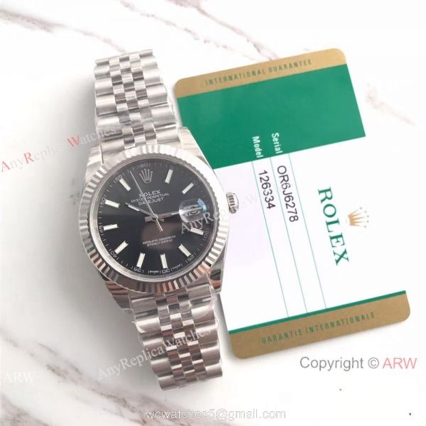 (EW) Swiss ETA3235 ROLEX Datejust II Grey Rhodium Face 41mm Watch