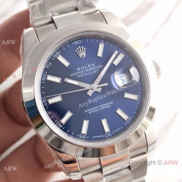 NEW UPGRADED Rolex Datejust II Oyster Band SS Blue Dial Watch