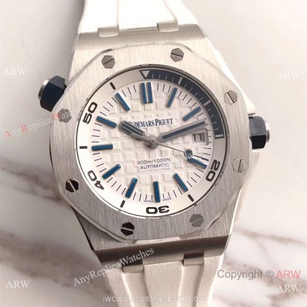 Swiss Grade Replica Audemars Piguet Royal Oak Offshore White Dial Rubber