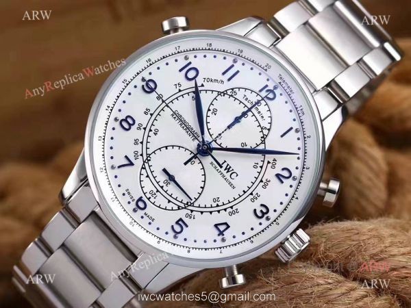 Replica IWC Portuguese Black Face Stainless Steel Black Watch 41mm IW371215