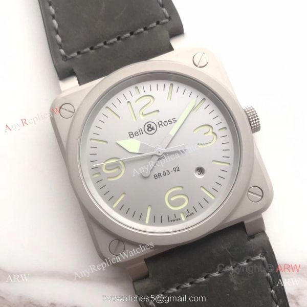 Swiss Replica Bell and Ross BR03-92 Green Arabic Watch Frosted Case