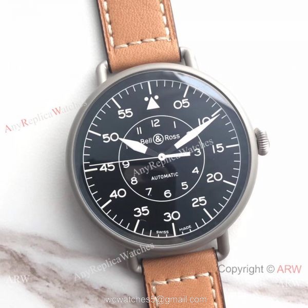 Swiss Bell Ross Heritage Vintage Copy watch White Marking Black PVD Case