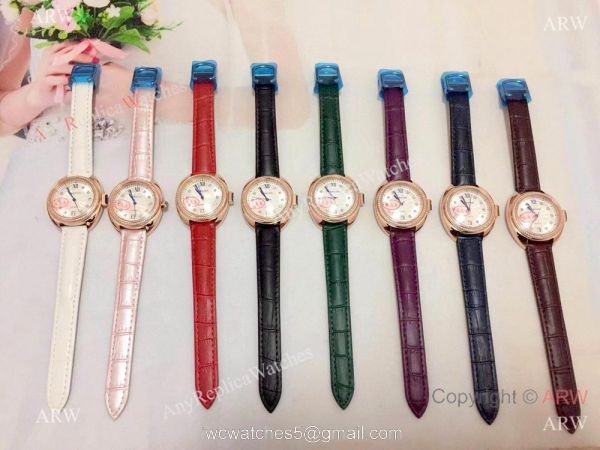 Japan Quartz Replica Cle de Cartier Lady Watch Rose Gold Pink Version