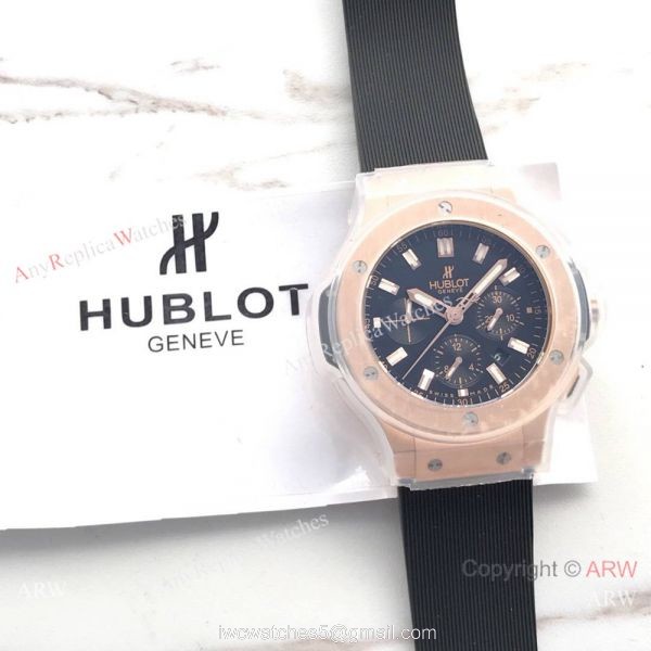 Fake Hublot Big Bang Rose Gold Chronograph Watch SWISS 4100