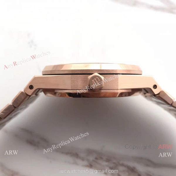 New Audemars Piguet Royal Oak Extra Thin Replica Watch 39mm Rose Gold Blue Dial