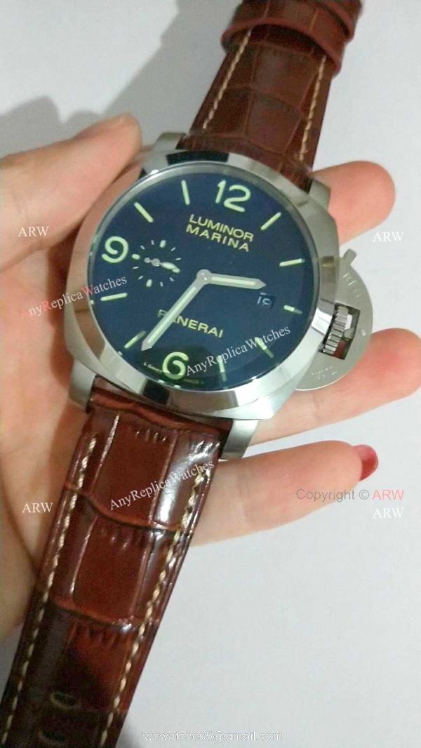 Panerai Luminor Marina PAM00312 SS Black Dial Watch Best Replica