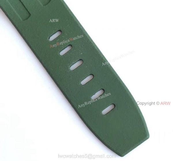 New Swiss 3120 Audemars Piguet Royal Oak Green Dial Green Rubber Band Replica Watches