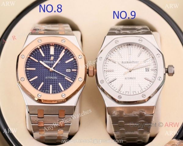 Solid Black Audemars Piguet Royal Oak Replica Watches 46mm