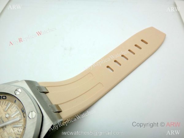 2019 New Audemars Piguet Royal Oak Offshore Diver Watches Beige Dial Beige Rubber Band