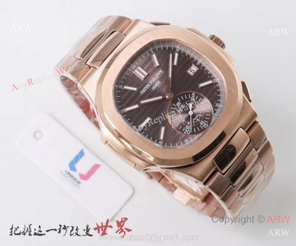 Swiss Replica Patek Philippe Nautilus 7750 Two Tone Rose Gold Watches