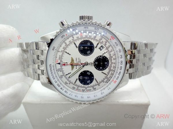 Breitling 1884 Chronometre Navitimer 01 Stainless Steel White Watch 46mm
