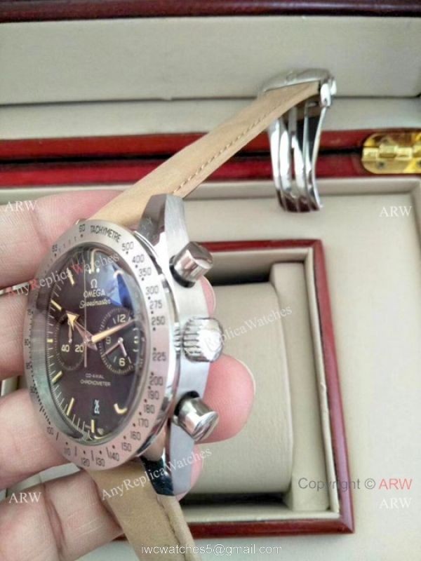 Low Price Omega Clone Watch Speedmaster SS Black Dial Chronograph Watches