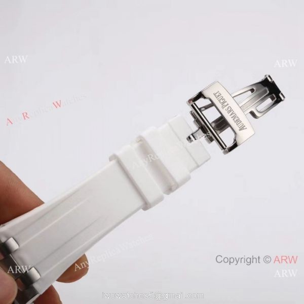 Audemars Piguet Replica Royal Oak Offshore Ladies Watch SS White Dial