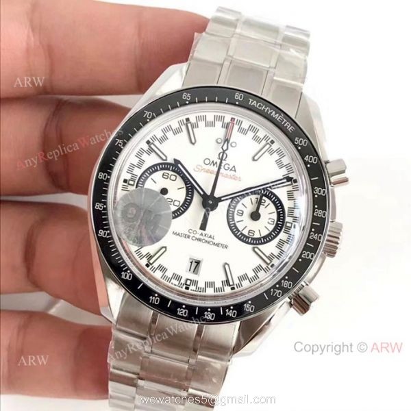 (OM) Swiss Omega Speedmaster Chronomeyer Stainless steel White Dial Watch
