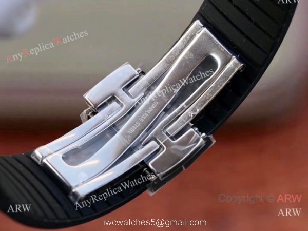 Swiss Replica Patek Philippe 5968A Aquanaut Watch SS Black Chronograph Dial