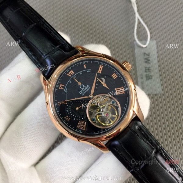 2019 Replica Omega seamaster Complications Watch Rose Gold White Dial