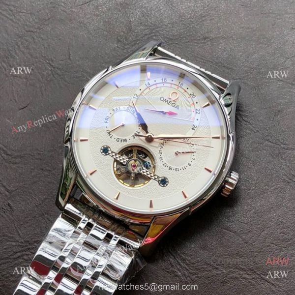 Best Quality Omega Tourbillon Rose Gold Watch Men Size