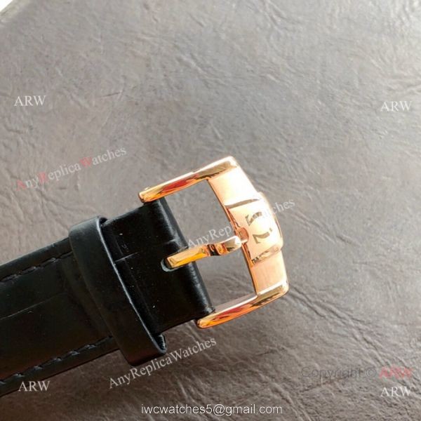 Replica Omega Tourbillon All Black Leather Strap Watches 43mm