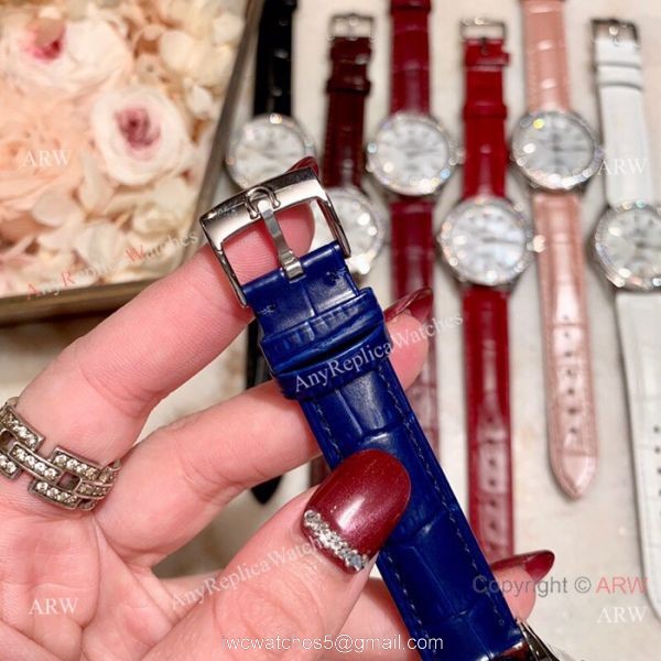 Copy Omega DeVille Co-Axial Cscapement Ladies 34mm watch Diamond bezel