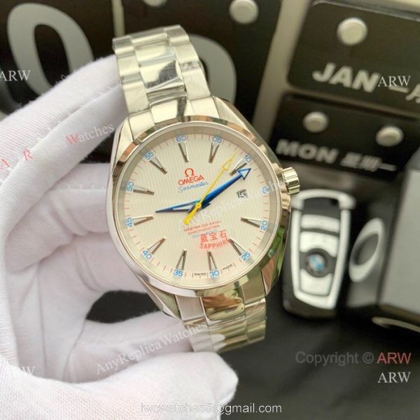 Omega Seamaster AQUA TERRA 8215 Two Tone Watch Swiss Copy