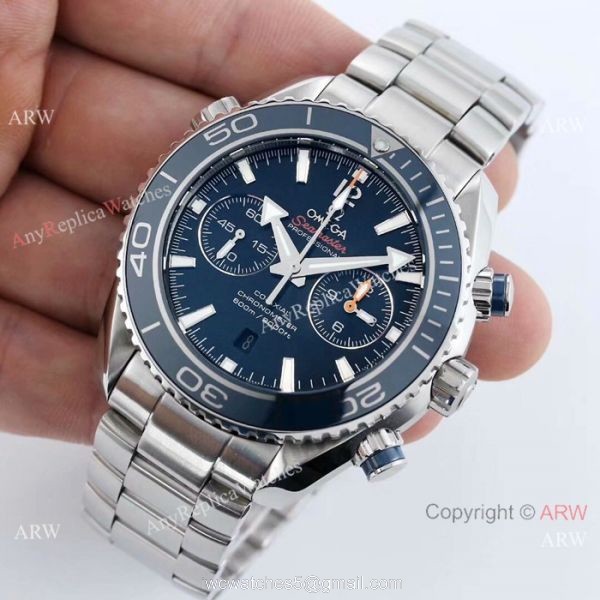Omega Seamaster Planet Ocean 600m Stainless Steel BLUE Dial Watch Swiss 9300 Replica